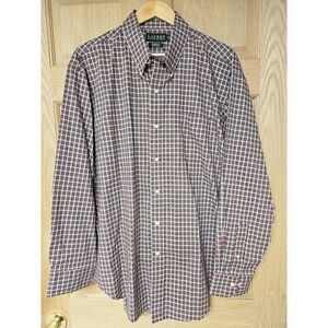 Lauren Ralph‎ Lauren Men's 18 34/35 Red Plaid Classic Fit Button Down Shirt
